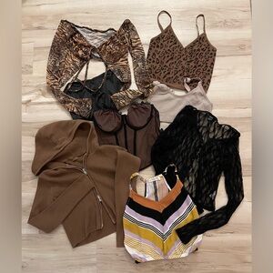 Garage Women's Tank & Top Mix — Brown, Black, Cream, Multi